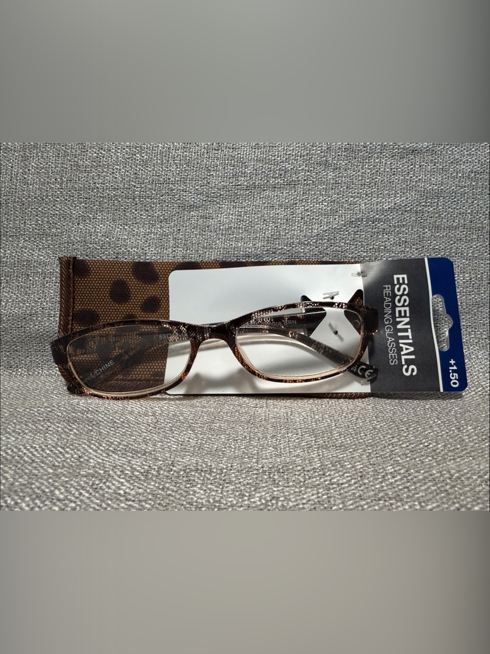 +1.50Essentials Women's Leopard Print Reading Glasses in Brown & Black Snake